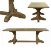 Mesa de comedor de gran tamaño diseño rústico AITANA 240 madera roble natural