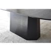 Mesa de comedor diseño moderno base facetada chapa de madera fresno natural color negro acabado mate3