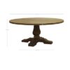 Mesa de comedor redonda de diseño clásico RONDA 180 madera roble natural