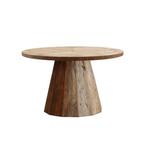 Mesa de comedor redonda diseño rústico madera pino reciclada