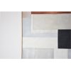 Pintura abstracta sobre lienzo tonos teja crema gris blanco y negro con marco color madera2