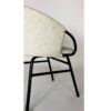 Silla con reposabrazos de diseño moderno CARLA acero negro y tapizado gris o beige