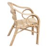 Silla con reposabrazos de diseño vintage colonial ratán acabado natural3