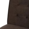 Silla de diseño clásico tapizado capitoné color marrón con patas de madera de caucho5