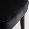 Silla de diseño clásico vintage CALCE madera de pino y tapizado terciopelo color negro 5