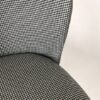 Silla de diseño moderno CELIA acero negro y tapizado tela pata de gallo