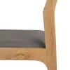 Silla de diseño moderno madera de mango acabado natural y tapizado color gris 4