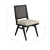 Silla diseño moderno ANTONELLA roble color negro y tapizado gris