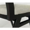 Silla diseño moderno ANTONELLA roble color negro y tapizado gris