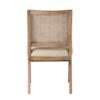 Silla diseño moderno vintage ANTONELLA roble natural y tapizado beige
