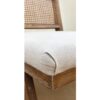 Silla diseño moderno vintage ANTONELLA roble natural y tapizado beige