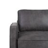 Sofá de diseño vintage tapizado color negro con patas de metal color negro4