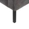 Sofá de diseño vintage tapizado color negro con patas de metal color negro6