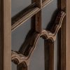 Vitrina diseño rústico vintage madera de olmo acabado natural efecto envejecido con cristal puertas y baldas4