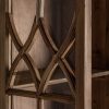 Vitrina diseño rústico vintage madera de olmo acabado natural efecto envejecido con cristal puertas y baldas5