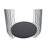 Mesa auxiliar redonda de diseño moderno KOULOVA Ø50 metal y cristal negro 3