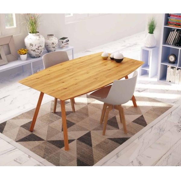 Mesa comedor diseño nórdico rectangular extensible madera varios acabados y tamaños