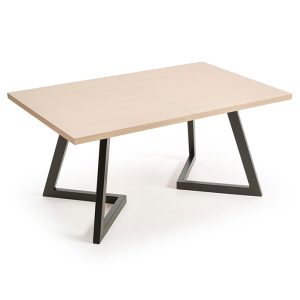 Mesa comedor extensible diseño industrial madera y patas metal varias medidas y acabados