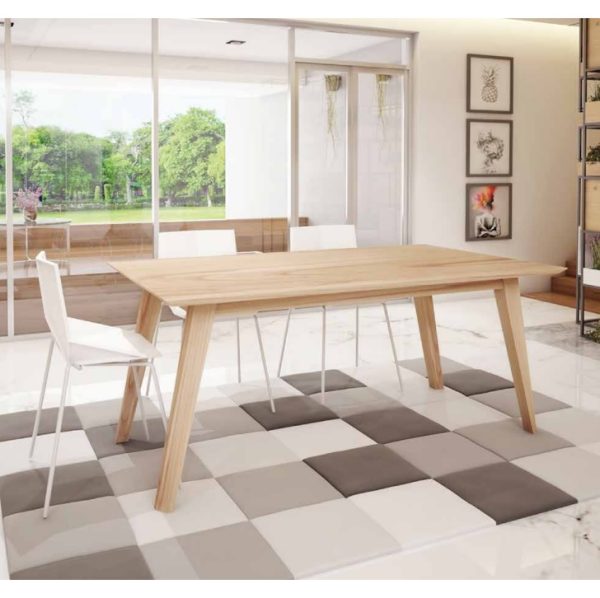 Mesa comedor rectangular extensible madera varias medidas y acabados