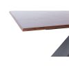 Mesa de comedor de diseño industrial FLORENCIA 200 chapa de madera color marrón y hierro color negro 3