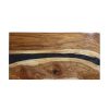 Mesa de comedor de diseño rústico industrial madera de suar y hierro color negro 4