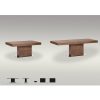 Mesa rectangular extensible diseño moderno madera varios acabados y tamaños base de acero