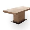Mesa rectangular extensible diseño moderno madera varios acabados y tamaños base de acero