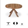 Mesa redonda extensible diseño moderno varios diámetros y acabados de madera