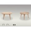 Mesa redonda extensible diseño nórdico madera roble disponible en varias medidas y acabados