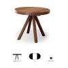 Mesa redonda extensible diseño nórdico moderno diferentes diámetros y acabados