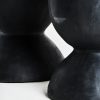 Set de 2 ánforas de diseño contemporáneo BLAGUE 65_55 terracota color negro 3