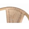 Silla de diseño vintage LUSAKA tapizado lino y madera de olmo color marrón 7