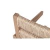Silla de diseño vintage MOZAMBIQUE madera de olmo color marrón y ratán 2