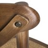 Silla diseño vintage inspiración Thonet cruz madera de roble y asiento de ratán 5