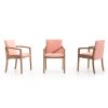 Sillón o silla con reposabrazos diseño nórdico madera de haya y tapizado a elegir