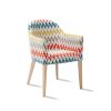 Sillón o silla con reposabrazos diseño nórdico moderno patas madera y tapizado a elegir