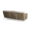 Sofá gran tamaño para exterior diseño vintage aluminio blanco cuerda y tapizado beige 2