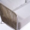 Sofá gran tamaño para exterior diseño vintage aluminio blanco cuerda y tapizado beige 4
