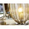 Lámpara de sobremesa LED de diseño moderno OVILA Ø20 metal cromo y cristal acabado color coñac 3