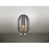 Lámpara de sobremesa LED de diseño moderno OVILA Ø20 metal cromo y cristal acabado color gris smoke 4