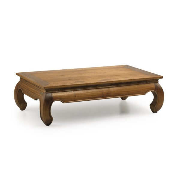 Mesa de centro rectangular de diseño colonial STAR OPIUM 125 madera de mindi