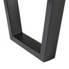 Mesa de centro rectangular de diseño industrial MADHU 120 madera de mindi y hierro color negro 3