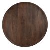 Mesa de centro redonda diseño vintage madera de mango color marrón