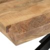 Mesa de comedor rectangular diseño rústico industrial madera de mango y patas hierro negro