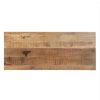 Mesa de comedor rectangular gran tamaño diseño rústico industrial madera de mango y patas hierro negro