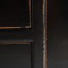 Mueble de televisión de diseño rústico oriental HERBORN 220 madera reciclada acabado color negro efecto envejecido 6