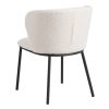 608296 Silla diseño moderno acero negro y tapizado imitación borreguito