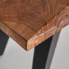 Banco de diseño industrial KUSEL 180 madera de acacia natural y hierro color negro 4