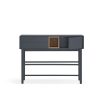 Consola de diseño moderno nórdico CORVO 120 acabado roble y color gris antracita 4