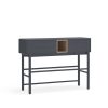 Consola de diseño moderno nórdico CORVO 120 acabado roble y color gris antracita 5